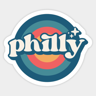 Vintage Philadelphia Sunset Seal // Retro City Emblem for Philly, PA Sticker